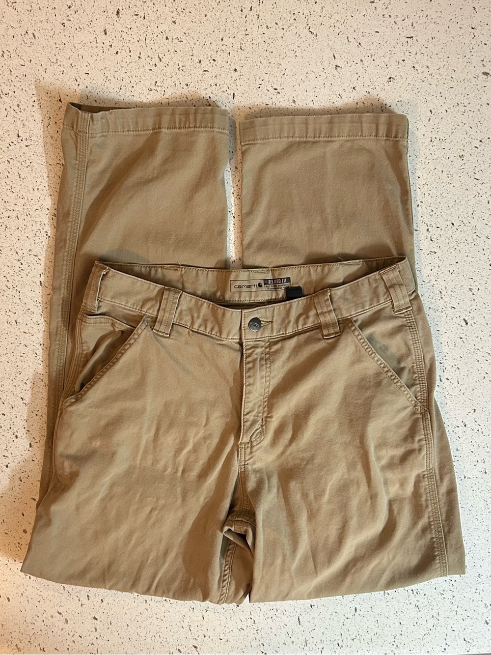 Carhartt Tan Relaxed Fit Straight Leg Rigby Dungaree Size 32x32